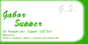 gabor supper business card